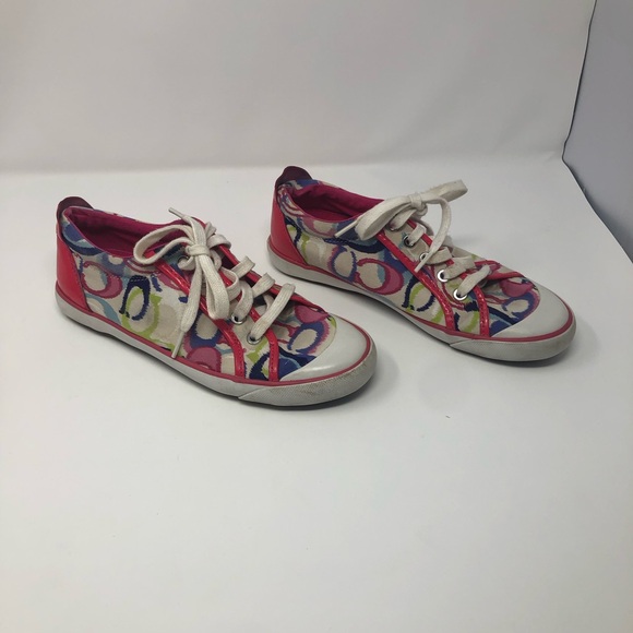 Coach Barrett Multicolored Sneaker Canvas Size 8B - Picture 3 of 9